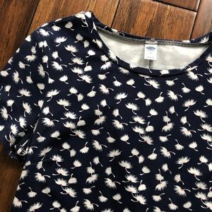Navy Dandelion T-Shirt Dress